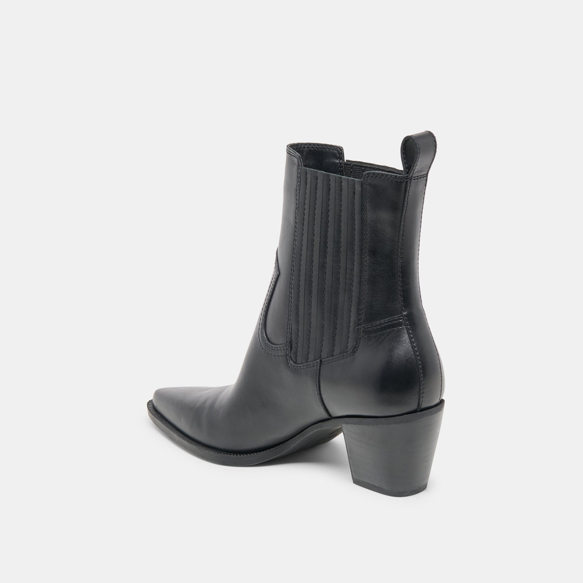 Slim Black Leather Booties - Dolce Vita