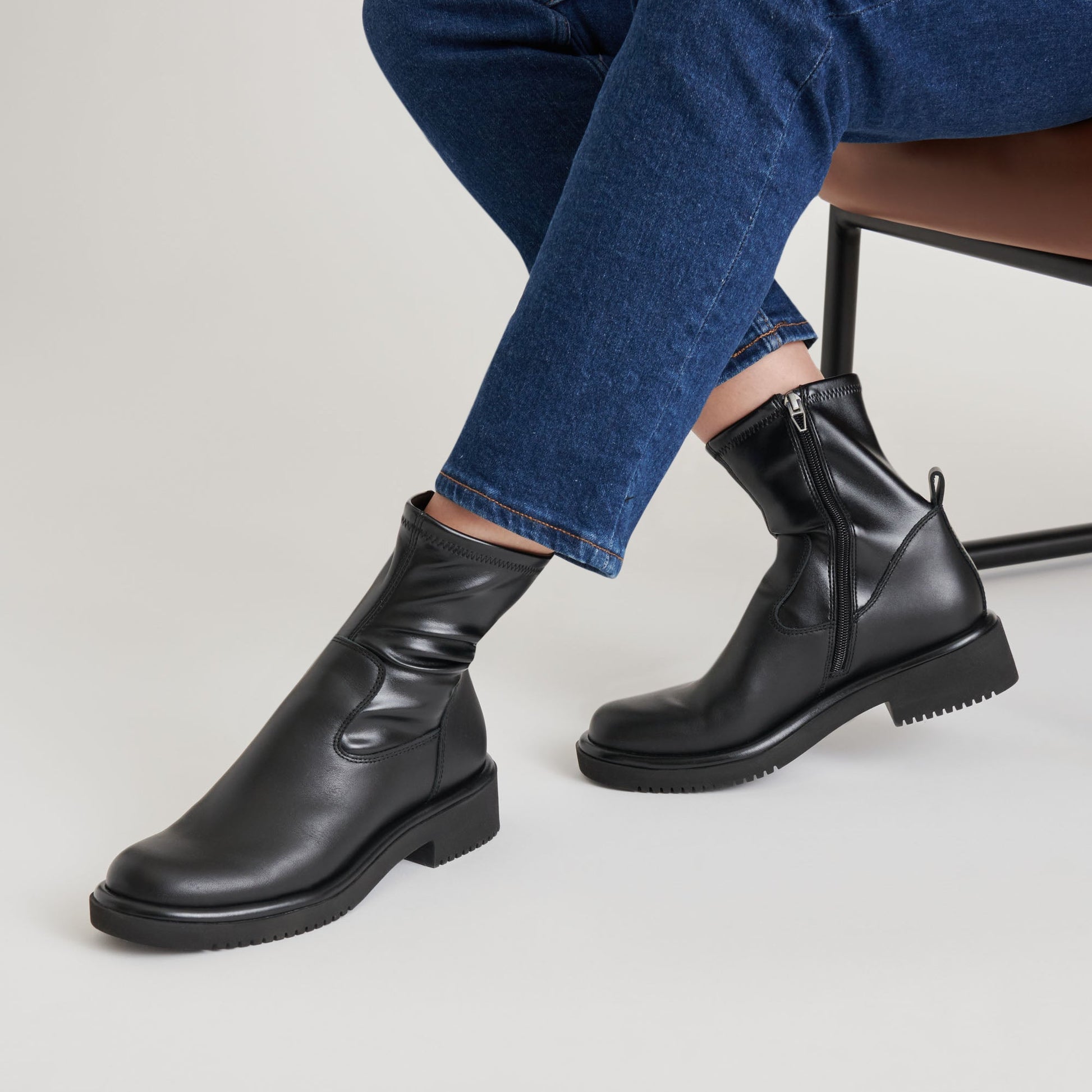 Simaya H2O Waterproof Black Leather Boots - Dolce Vita