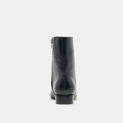 Tarine Black Leather Booties - Dolce Vita