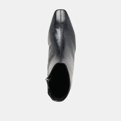 Tarine Black Leather Booties - Dolce Vita
