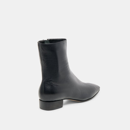 Tarine Black Leather Booties - Dolce Vita