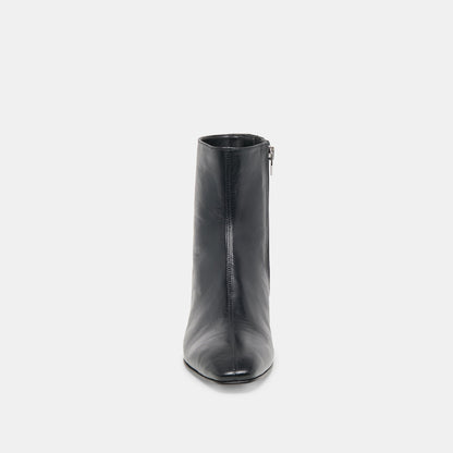 Tarine Black Leather Booties - Dolce Vita