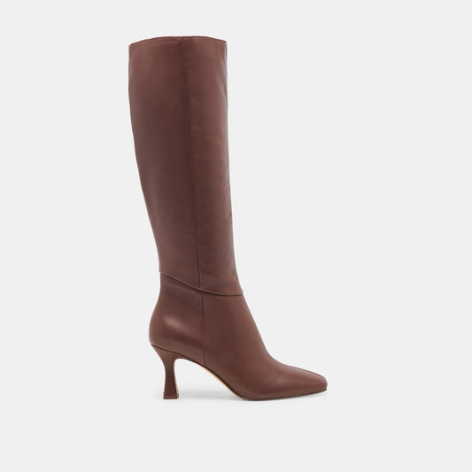 GYRA BOOTS CHOCOLATE LEATHER - Dolce Vita
