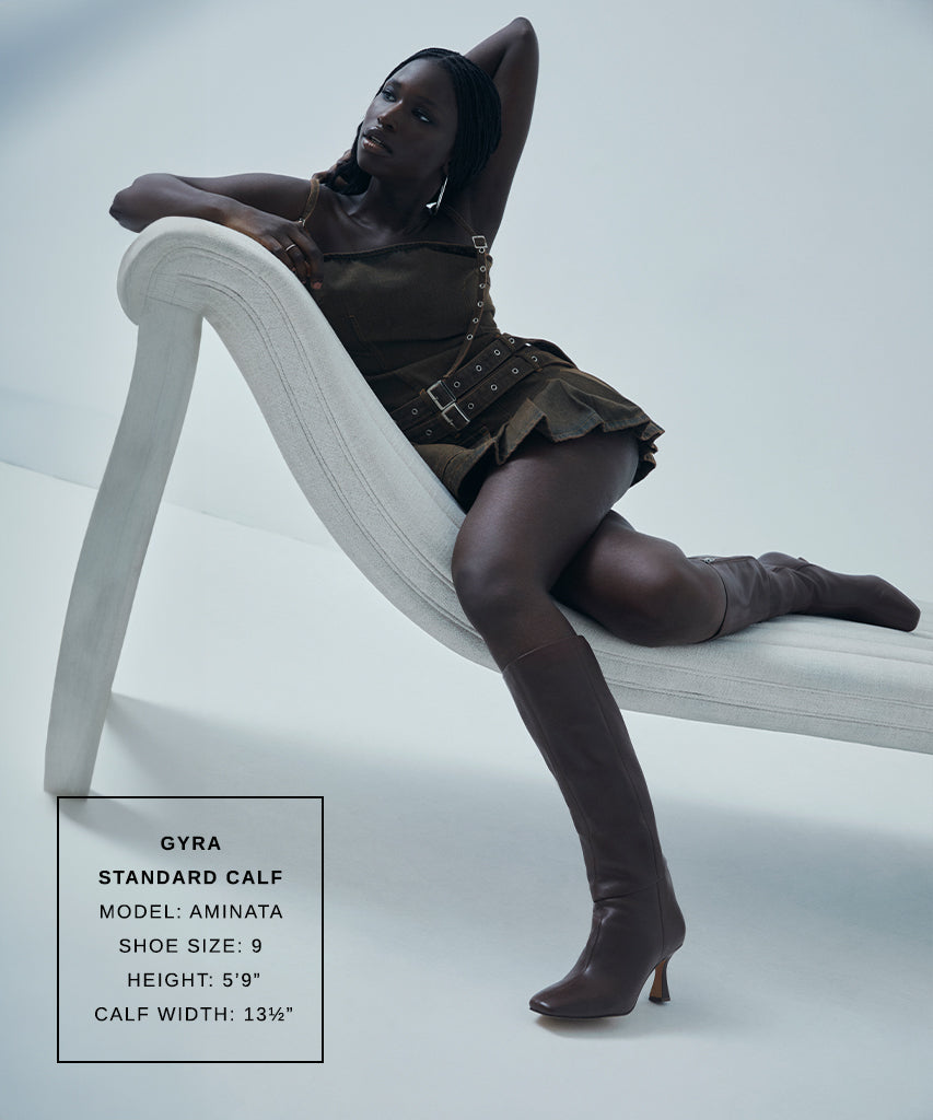 GYRA BOOTS CHOCOLATE LEATHER - Dolce Vita