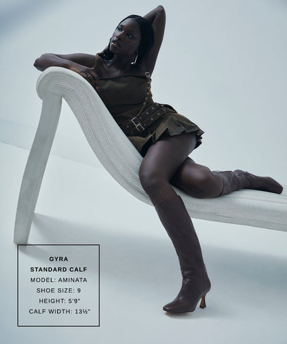 GYRA BOOTS CHOCOLATE LEATHER - Dolce Vita