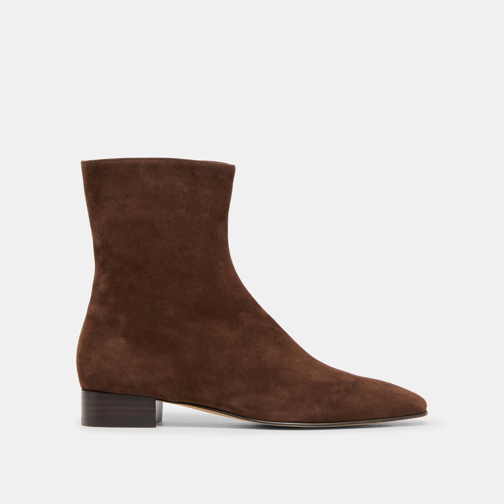 Tarine Dk Brown Nubuck Booties - Dolce Vita