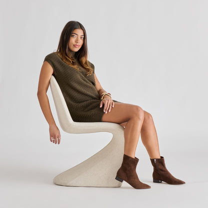 Tarine Dk Brown Nubuck Booties - Dolce Vita