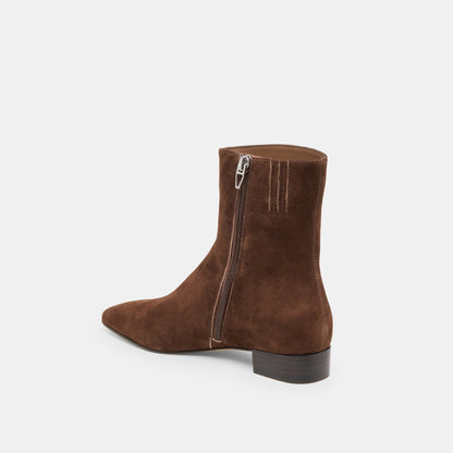 Tarine Dk Brown Nubuck Booties - Dolce Vita