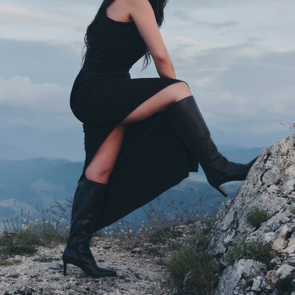 Emmi Black Leather Boots - Dolce Vita