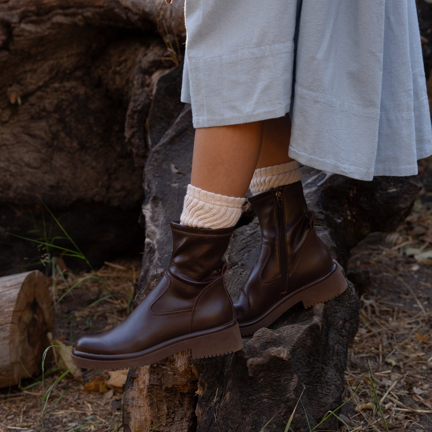 Simaya H2O Waterproof Mahogany Leather Boots - Dolce Vita