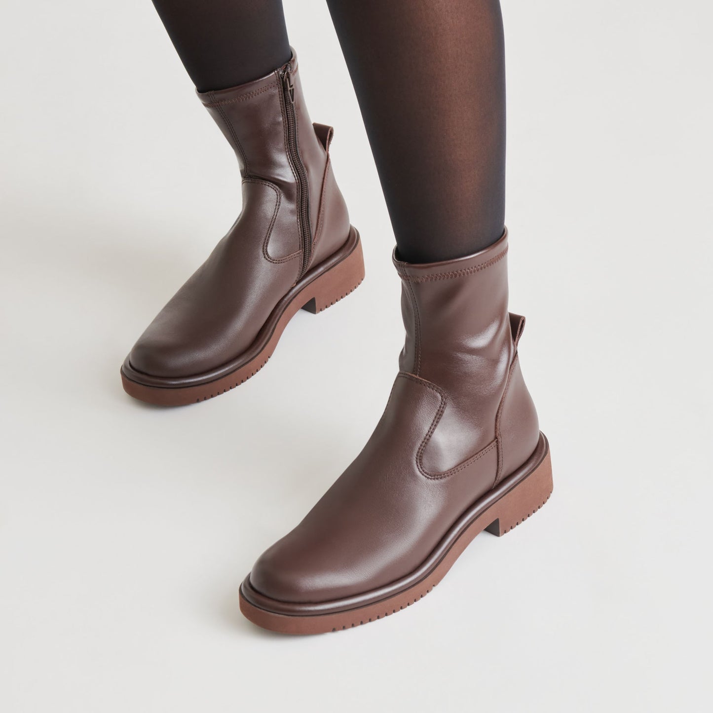 Simaya H2O Waterproof Mahogany Leather Boots - Dolce Vita