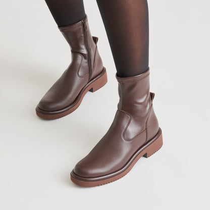 Simaya H2O Waterproof Mahogany Leather Boots - Dolce Vita