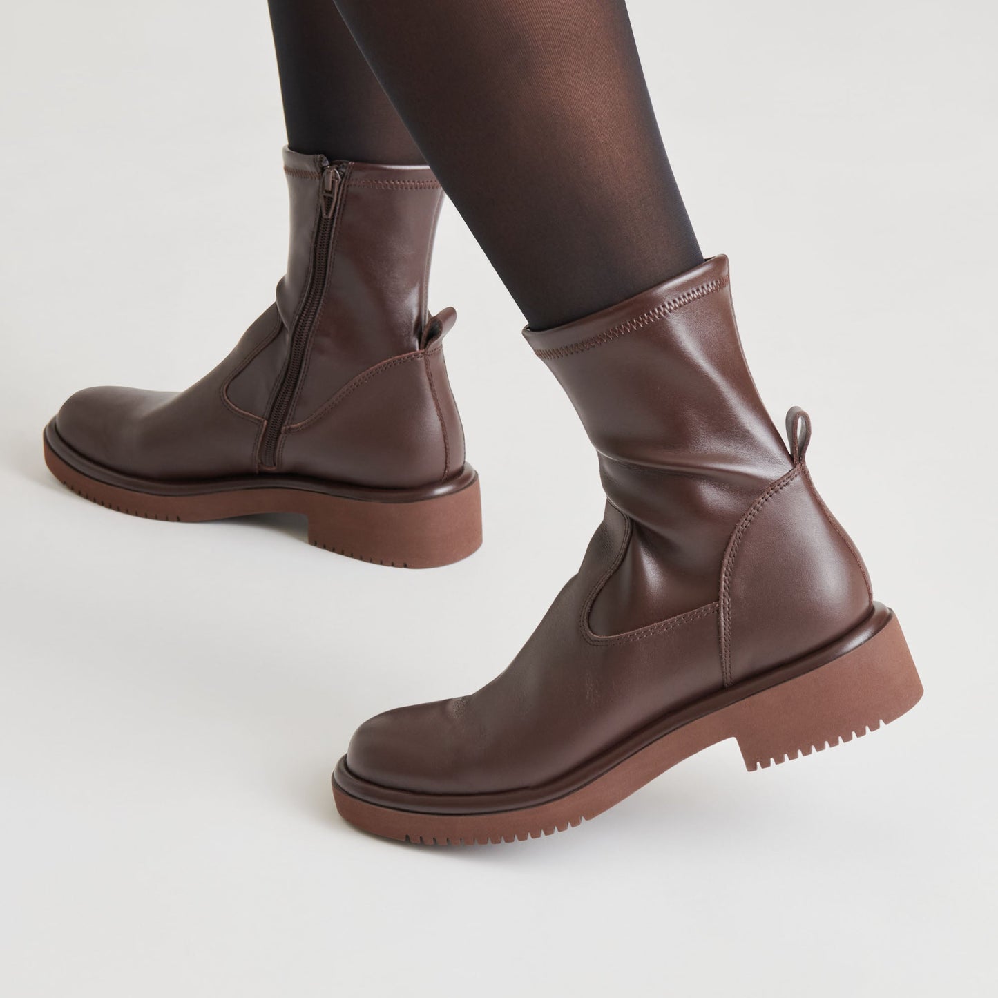 Simaya H2O Waterproof Mahogany Leather Boots - Dolce Vita