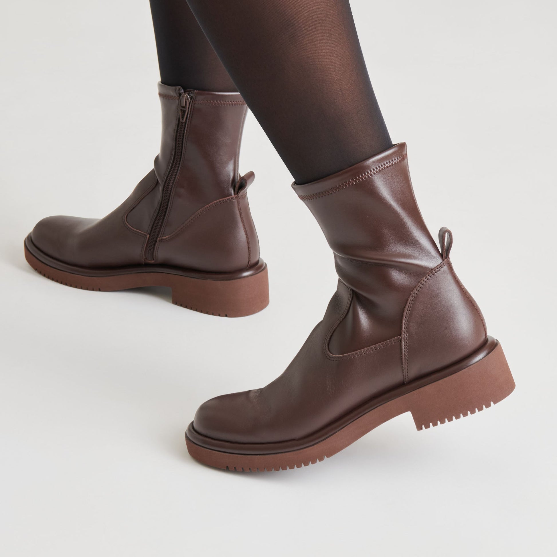 Simaya H2O Waterproof Mahogany Leather Boots - Dolce Vita