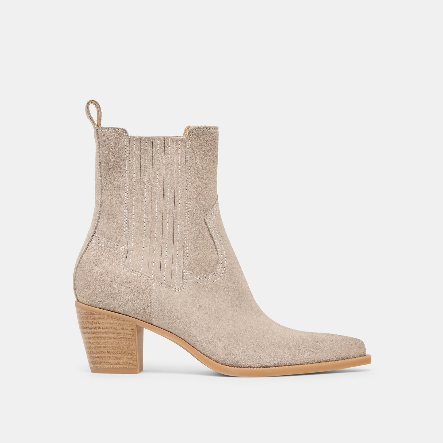 Slim Taupe Suede Booties - Dolce Vita