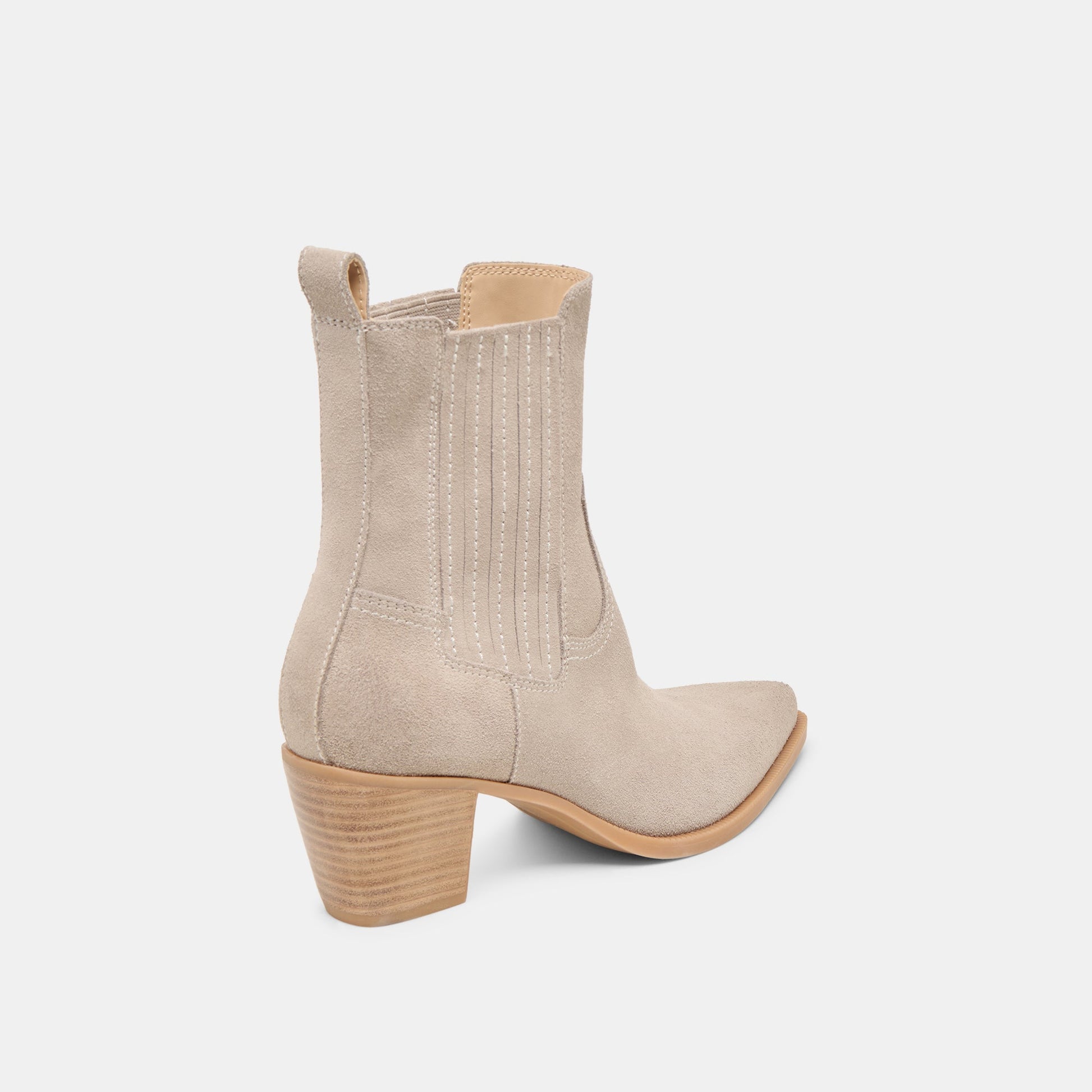 Slim Taupe Suede Booties - Dolce Vita