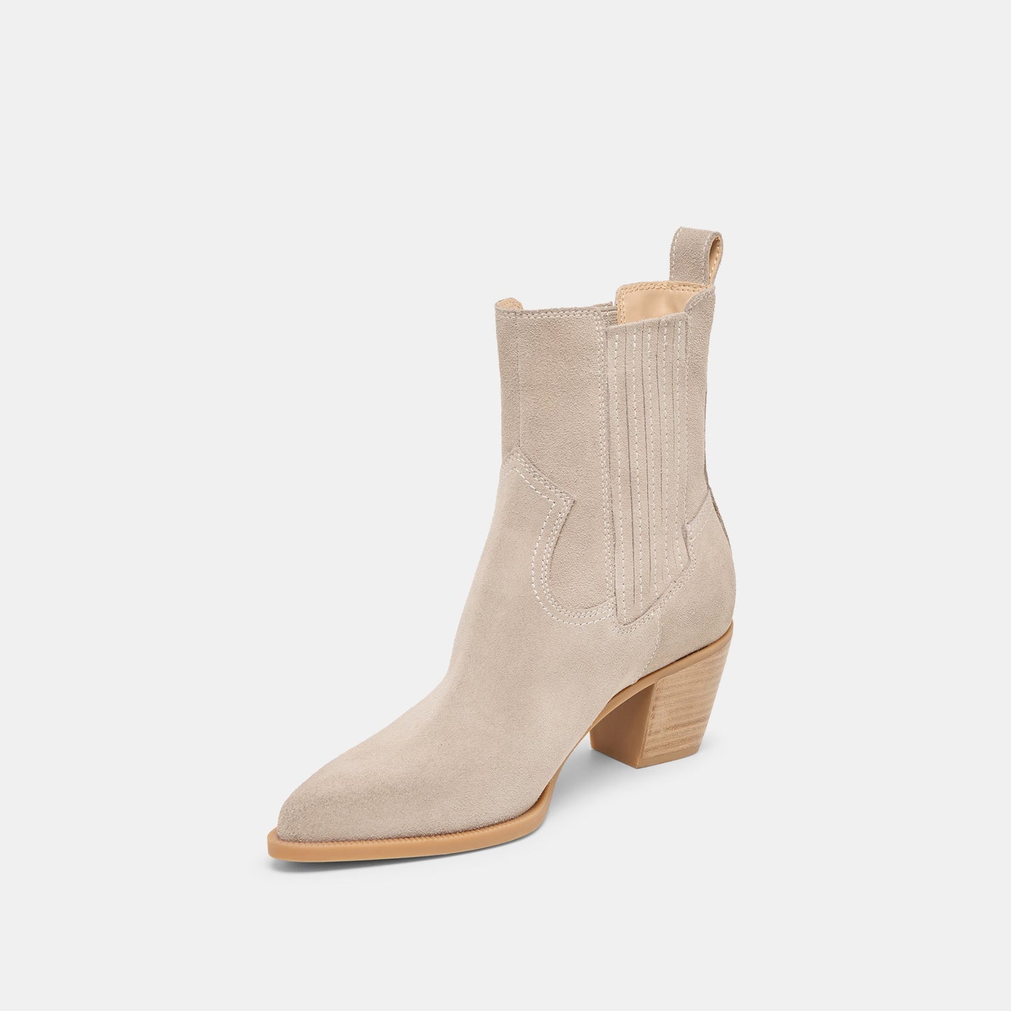 Slim Taupe Suede Booties - Dolce Vita
