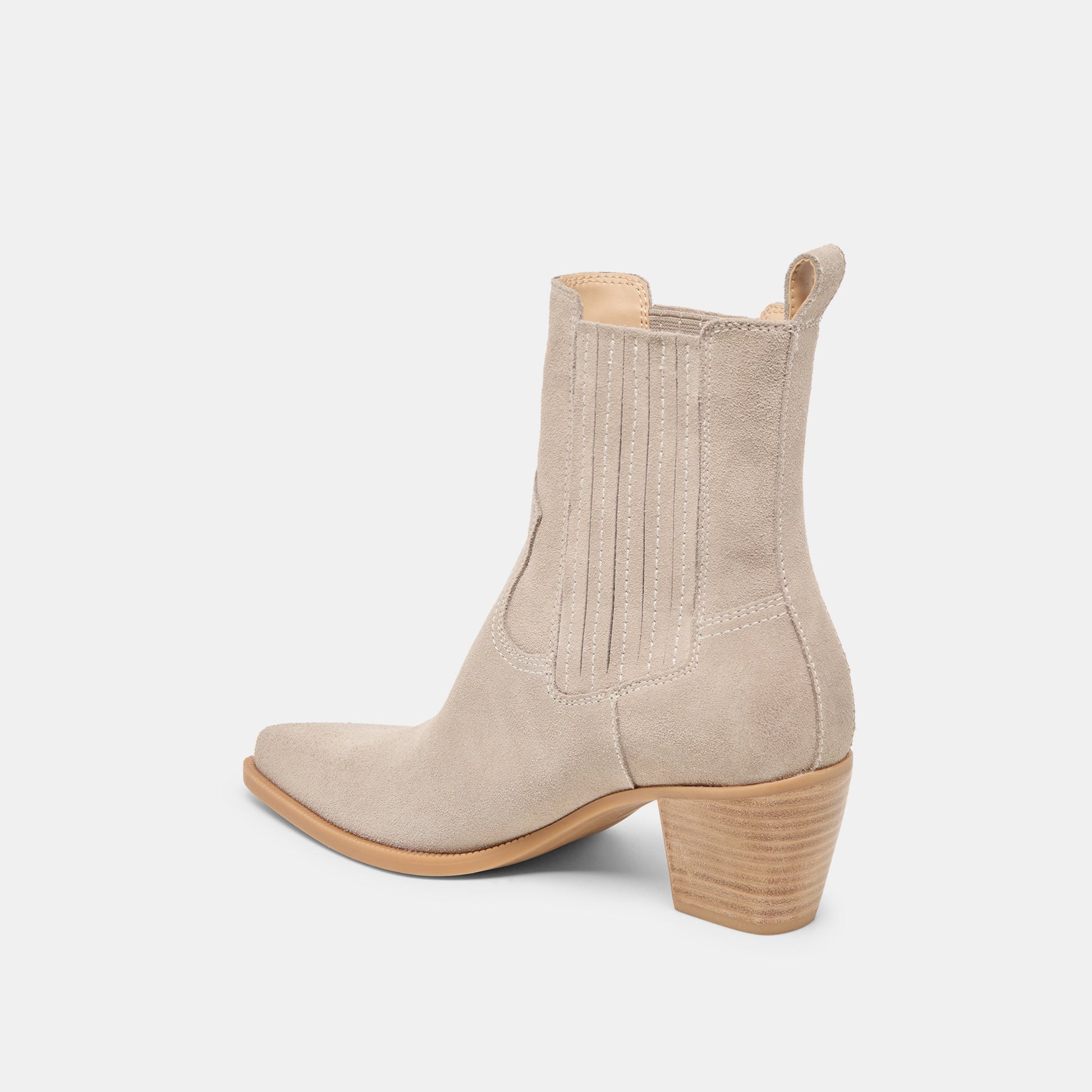 Slim Taupe Suede Booties - Dolce Vita