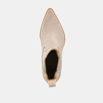 Slim Taupe Suede Booties - Dolce Vita