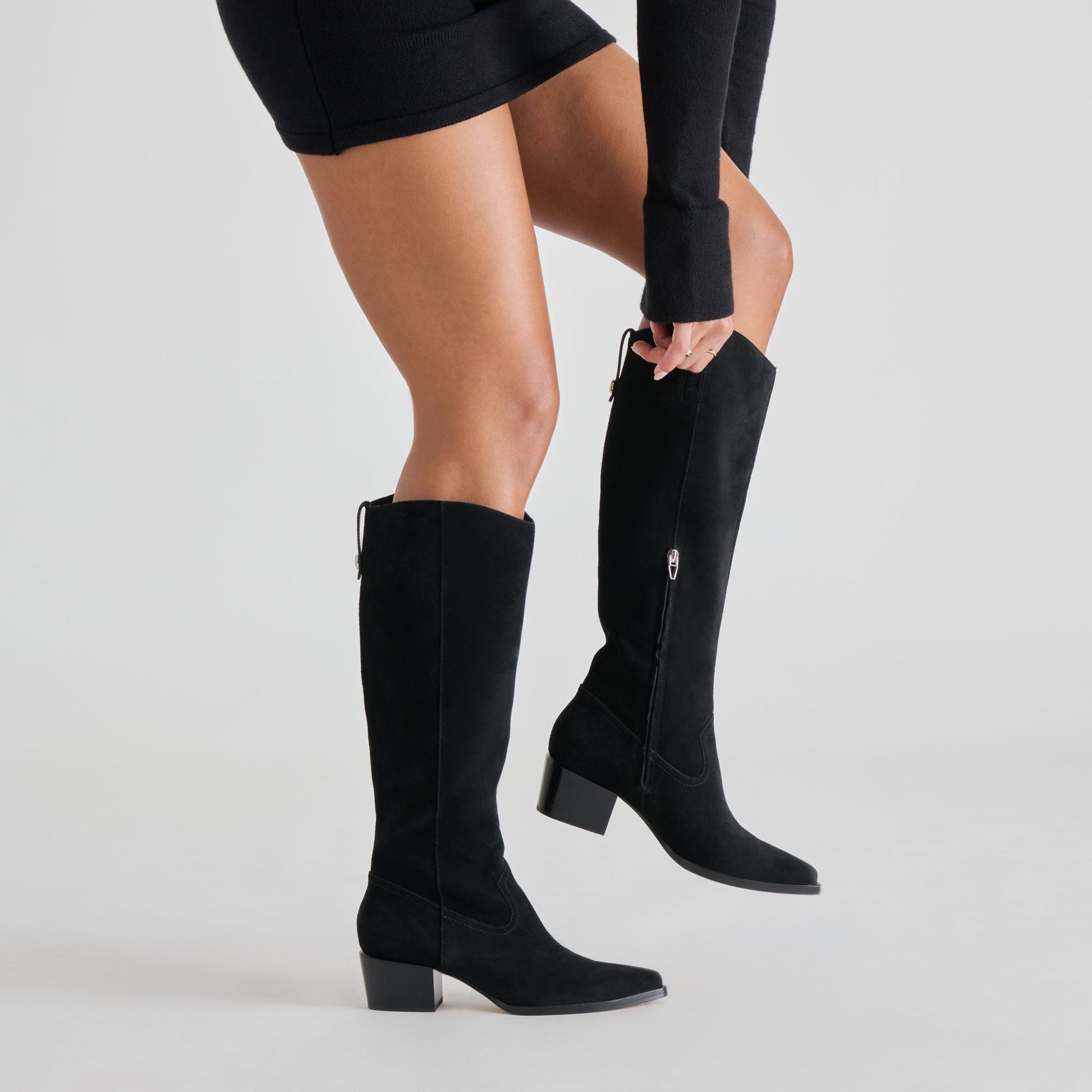 Virona H2O Waterproof Onyx Suede Boots - Dolce Vita