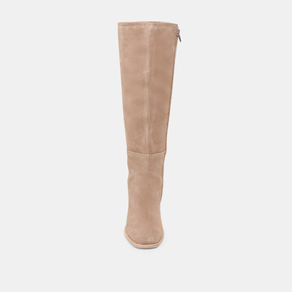 FYNN Wide Calf Boots Truffle Suede - Dolce Vita