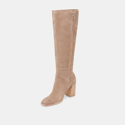 FYNN Wide Calf Boots Truffle Suede - Dolce Vita