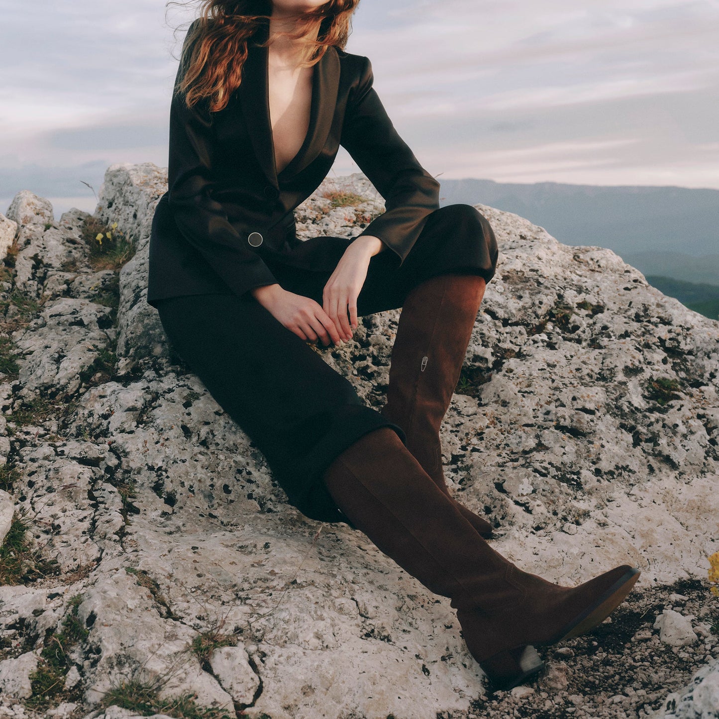Virona H2O Waterproof Dk Brown Suede Boots - Dolce Vita