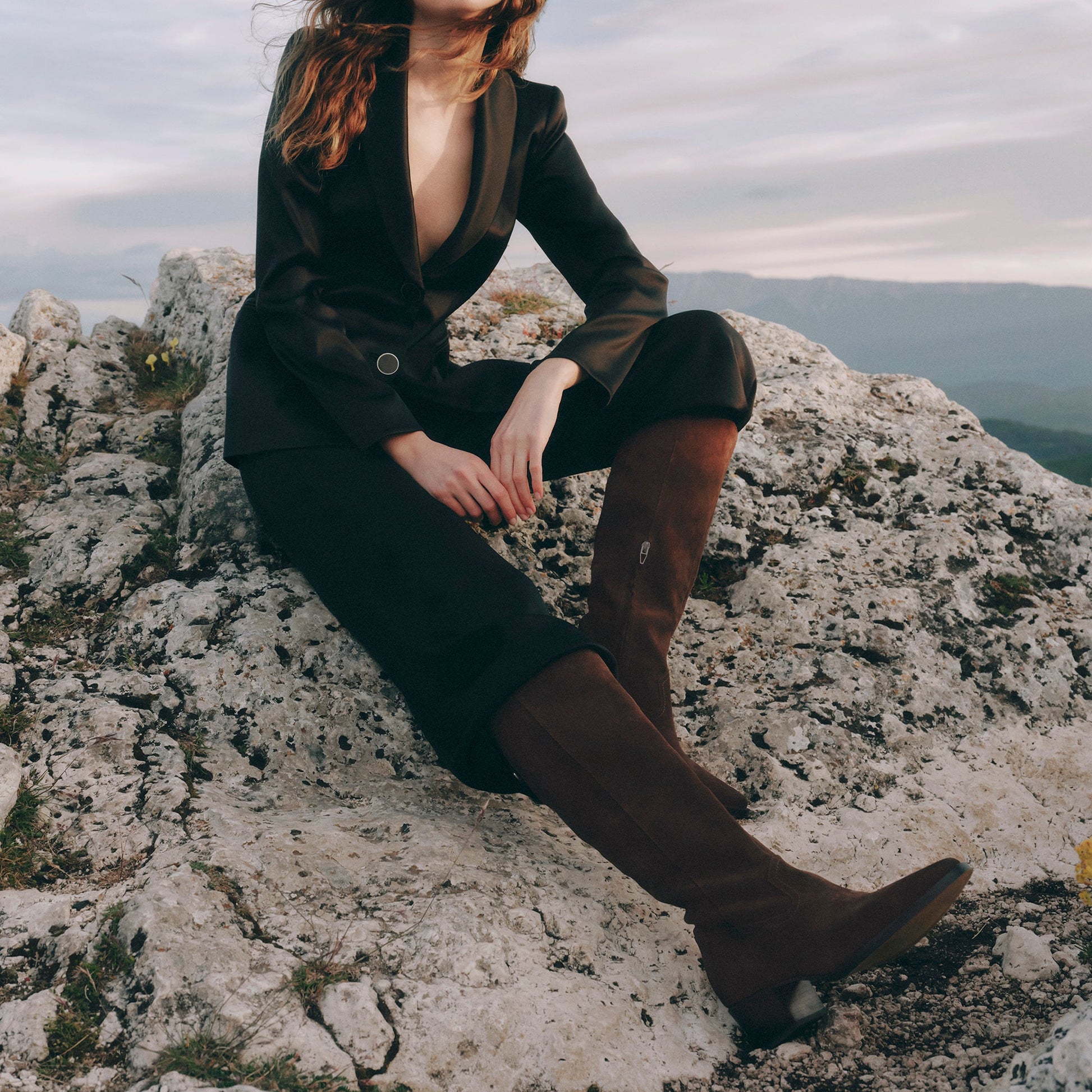 Virona H2O Waterproof Dk Brown Suede Boots - Dolce Vita