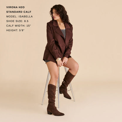 Virona H2O Waterproof Dk Brown Suede Boots - Dolce Vita