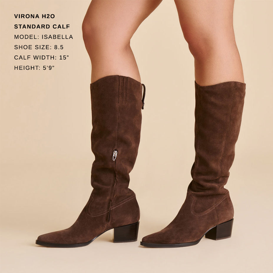 Virona H2O Waterproof Dk Brown Suede Boots - Dolce Vita