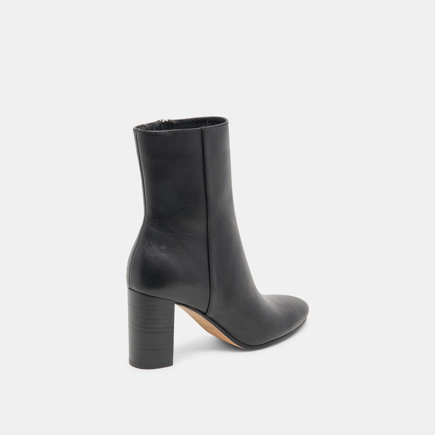 Suzy Wide Black Leather Booties - Dolce Vita