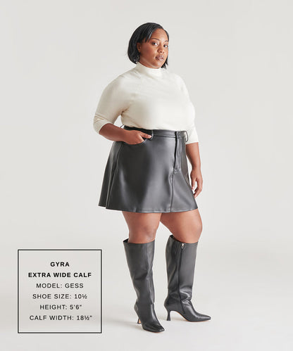 Gyra Extra Wide Calf Black Boots - Dolce Vita