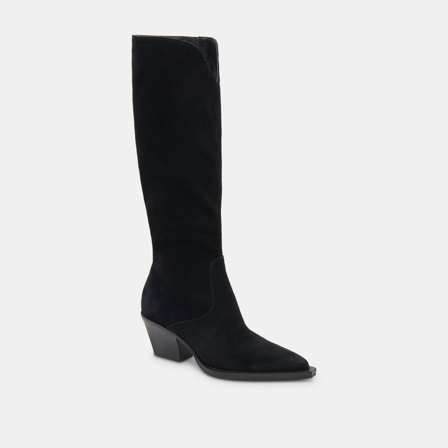 Raj Extra Wide Calf Onyx Suede Boots - Dolce Vita