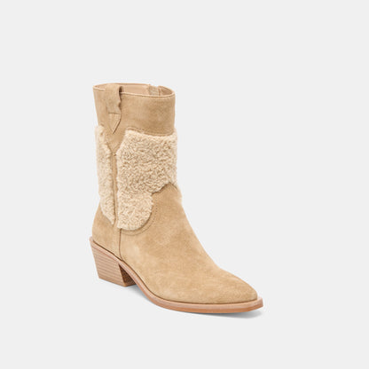 Salil Plush Dk Taupe Suede Boots - Dolce Vita