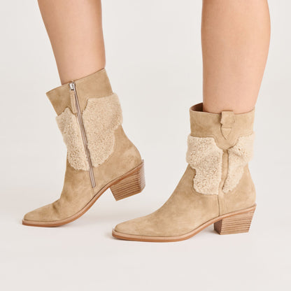 Salil Plush Dk Taupe Suede Boots - Dolce Vita