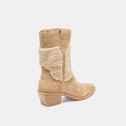 Salil Plush Dk Taupe Suede Boots - Dolce Vita