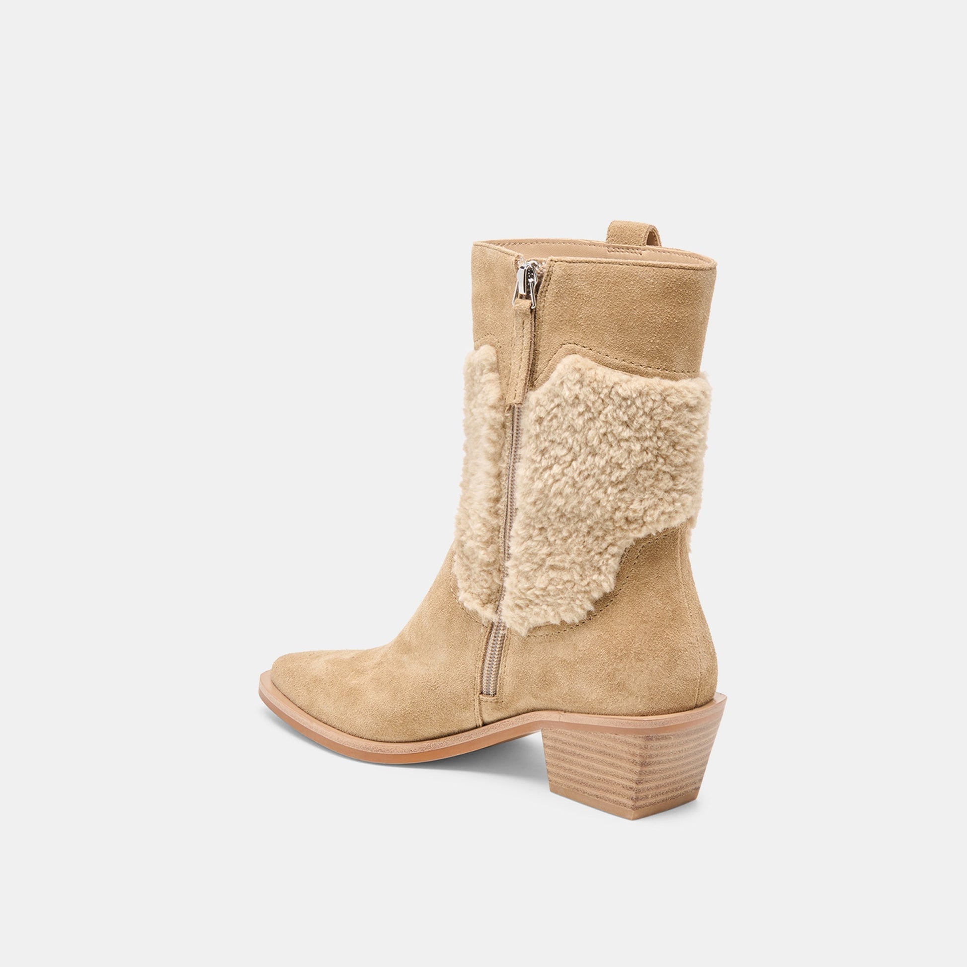 Salil Plush Dk Taupe Suede Boots - Dolce Vita