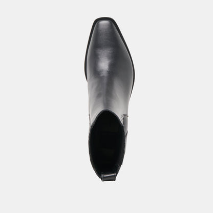 Faint H2O Waterproof Black Leather Booties - Dolce Vita