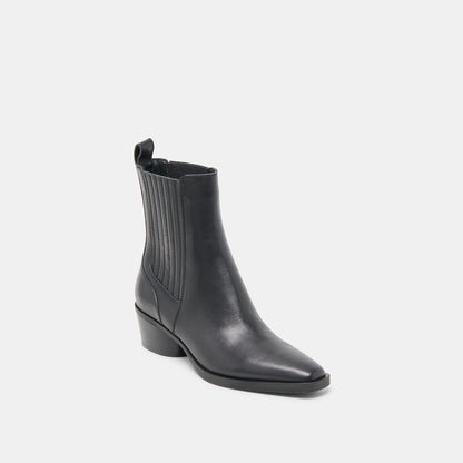 Faint H2O Waterproof Black Leather Booties - Dolce Vita