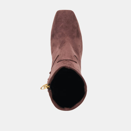 Roan Mahogany Stella Suede Boots - Dolce Vita