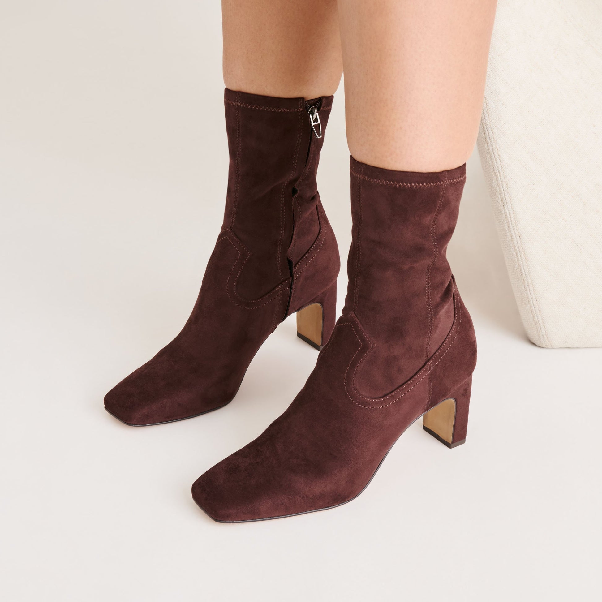Roan Mahogany Stella Suede Boots - Dolce Vita