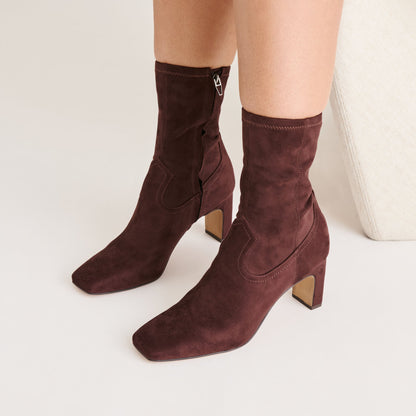 Roan Mahogany Stella Suede Boots - Dolce Vita