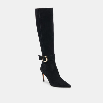 KINZY BOOTS ONYX SUEDE - Dolce Vita