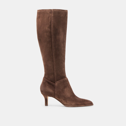 Aldy Dk Brown Suede Boots - Dolce Vita