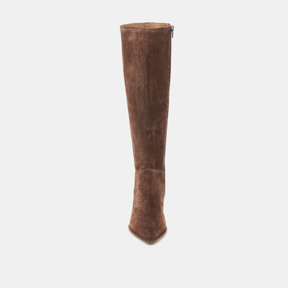 Aldy Dk Brown Suede Boots - Dolce Vita