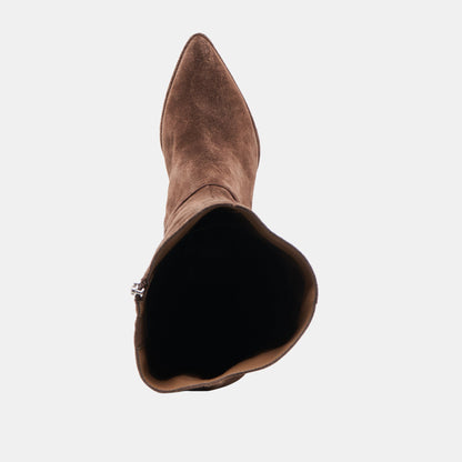 Aldy Dk Brown Suede Boots - Dolce Vita