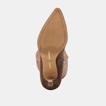 Aldy Dk Brown Suede Boots - Dolce Vita