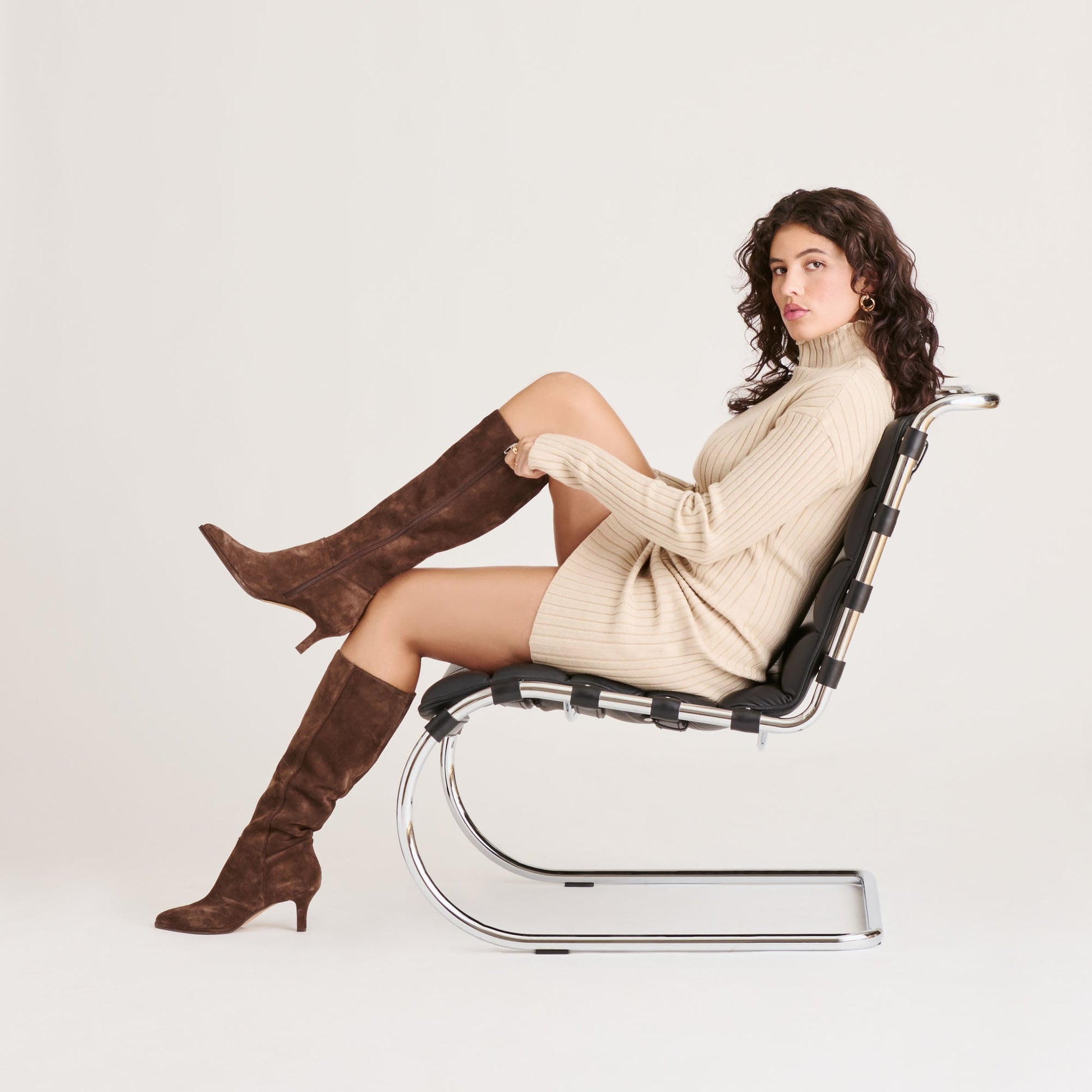 Aldy Dk Brown Suede Boots - Dolce Vita