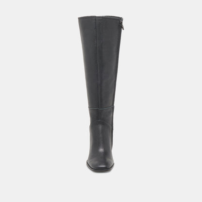 FYNN Wide Calf Boots Onyx Leather - Dolce Vita