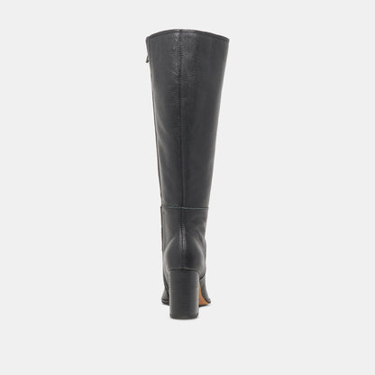 FYNN Wide Calf Boots Onyx Leather - Dolce Vita